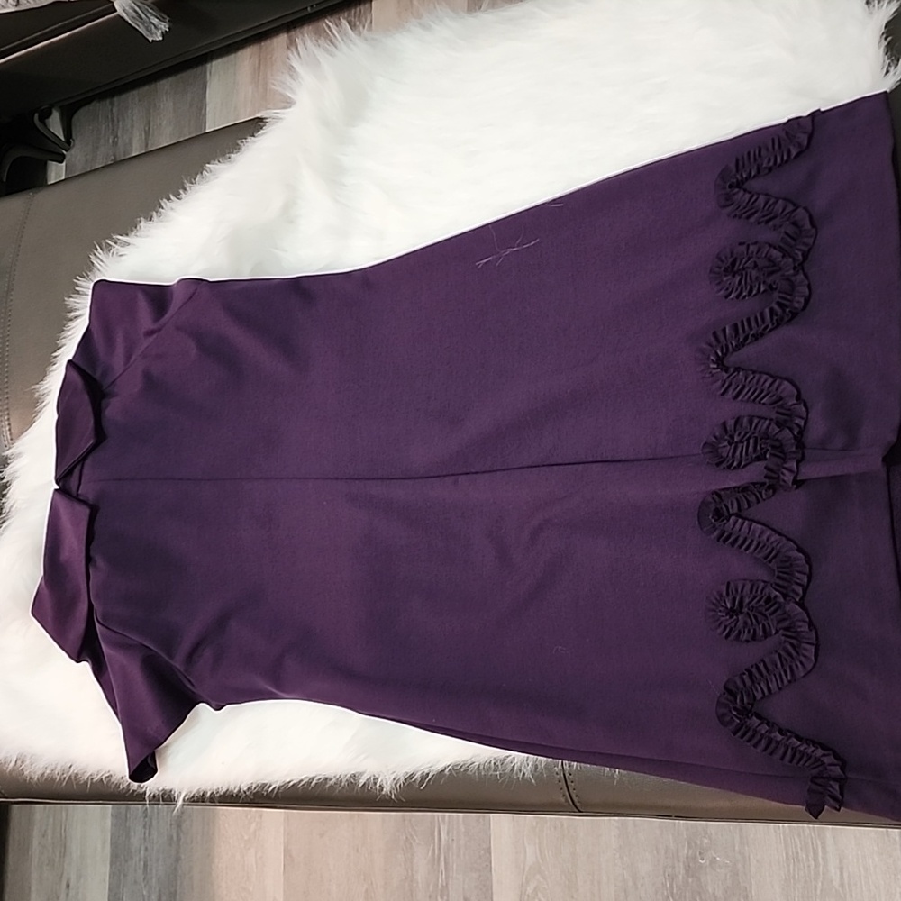 R & M Richard's tall size 14 eggplant color dress - Picture 4 of 4